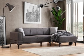 Sofá-Cama de Canto Horizon – Cinzento Escuro – 250x140 cm
