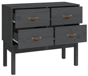 Mesa consola 90x40x78 cm madeira de pinho maciça cinza
