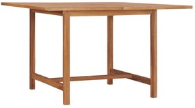 vidaXL Mesa de jardim 120x120x75 cm madeira de teca maciça