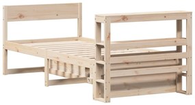 Cama sem colchão 90x190 cm madeira de pinho maciça