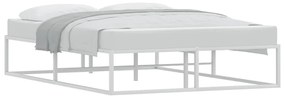 Estrutura de cama sem colchão branco 140x200 cm metal