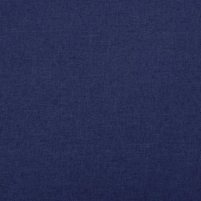 Banco de arrumação dobrável 76x38x38 cm linho falso azul