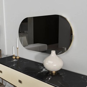 Espelho Riors – Cinzento Escuro e Dourado – 45x85 cm