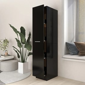 vidaXL Armário boticário 30x42,5x150 cm derivados de madeira preto
