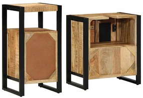 Conjunto de Móveis para Banheiro 2 pcs Madeira de manga rústica