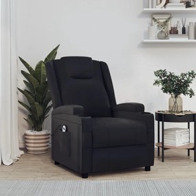 vidaXL Poltrona elevatória couro artificial preto