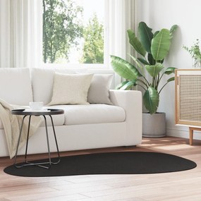 Rug "HUARTE" de Pile Curto, Macio e Lavável Preto 120x170 cm