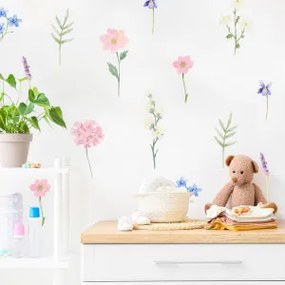 Autocolantes de parede para o quarto das crianças - Flores do campo