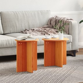 vidaXL Conjunto de Mesas de Café 2 pcs Castanho 41,5 x 41,5 x 41 cm