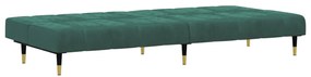 2 pcs conjunto de sofás veludo verde-escuro