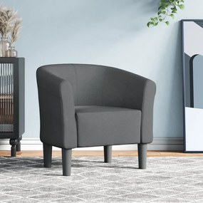 vidaXL Poltrona tecido cinzento-escuro