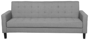 Sofá-cama 3 lugares em tecido cinzento claro VEHKOO Beliani