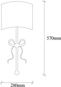 Aplique de Parede Asaf – Preto – 15 x 28 cm