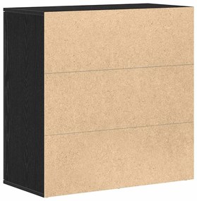 Aparador Carvalho Preto 79x38x80 cm Madeira Engenheirada