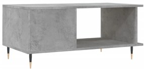 Mesa de centro 90x50x40 madeira processada cinza cimento