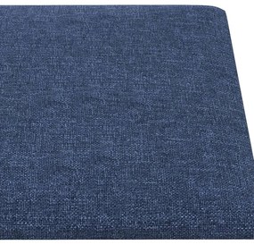 Painel de parede 12 pcs 30x15 cm tecido 0,54 m² azul