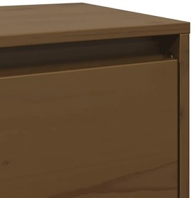 Armário de parede 100x30x35 cm pinho maciço castanho mel