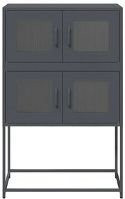 Aparador alto 68x39x107 cm aço antracite
