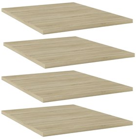 vidaXL Prateleiras estante 4pcs 40x50x1,5cm contraplacado cor carvalho