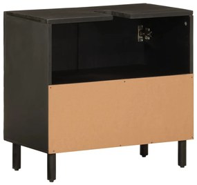 Armário para lavatório 62x33x58 cm mangueira maciça preto