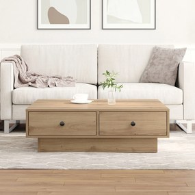 Mesa de Centro Carvalho Artesanal Folheado, MDF 90 x 90 x 28 cm