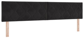 Cabeceira vidaXL Design Blocos de Diamante Preto 200 cm Veludo