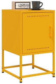 Mesa de cabeceira 36x39x60,5 cm aço amarelo mostarda