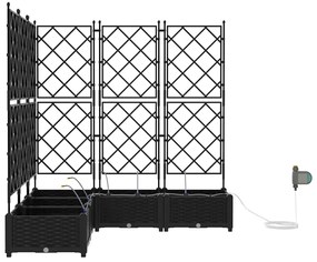 Jardineiras de Jardim 1 pc Preto 120 x 120 x 126 cm Plástico
