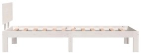 Estrutura cama pequena solteiro 75x190 cm madeira maciça branco
