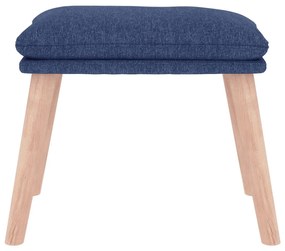 Apoio de pés 45x29,5x35 cm tecido azul