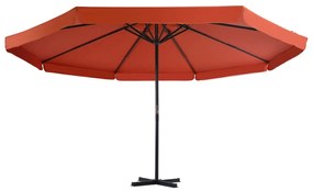 Guarda-sol de jardim com base portátil terracotta