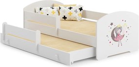 Cama de casal princesa 160x80 - Branca - colchão e estrado incluído