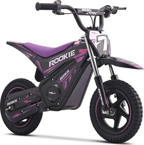 Mota elétrica para crianças ROOKIE 24 V (12"), bateria de lítio, motor sem escovas de 250 W, travão de disco Roxa