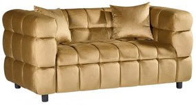 Sofá LORING, 2 lugares, tecido velvet 158x87x71 cm camel 34