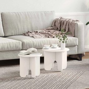 Conjunto de Mesas de Café 2 pcs Branco 39,5 x 39,5 x 30 cm