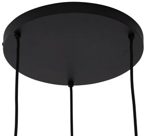 Candeeiro Pendente Boémio Preto com Bambu 3 Luzes - Lily Boêmio