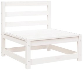 Sofás sem braços p/ jardim 3 pcs 70x70x67cm pinho maciço branco