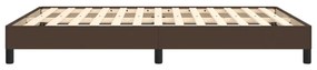 Estrutura de cama 140x190 cm couro artificial castanho