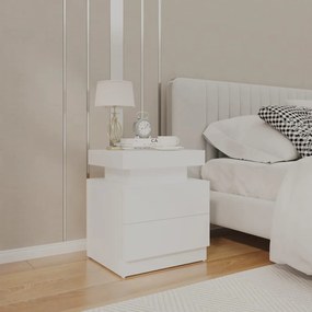 Mesa de cabeceira derivados de madeira branco