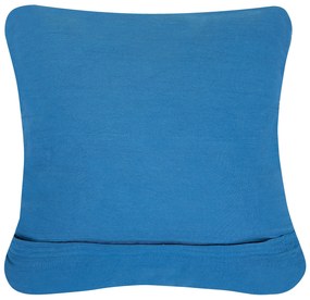 Almofada decorativa em macramé azul 45 x 45 cm KARATAS Beliani