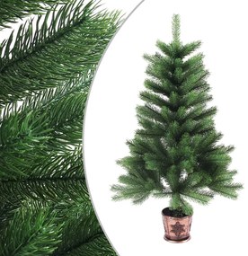 284327 vidaXL Árvore de Natal artificial agulhas realistas 90 cm verde