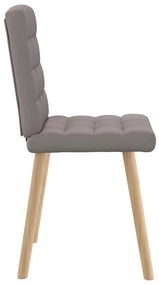 Cadeiras de jantar 2 pcs tecido cinzento-acastanhado