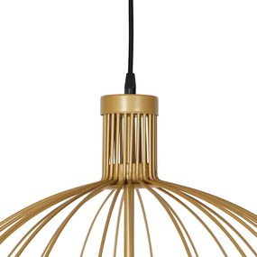 Candeeiro de suspensão design dourado 60 cm - Wire Dos