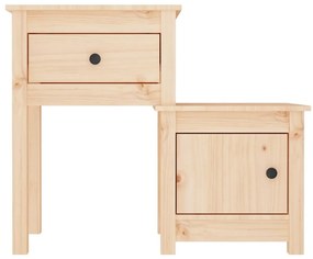 Mesas de cabeceira 2 pcs 79,5x38x65,5 cm madeira pinho maciça