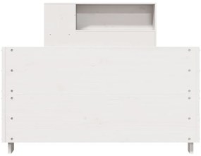 Cama sem colchão 100x200 cm madeira de pinho maciça branco