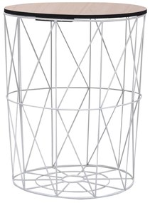 vidaXL Mesa de centro Ø 47 cm branco