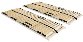 vidaXL Estrados de ripas 2 pcs com 28 ripas 7 zonas 70x200 cm