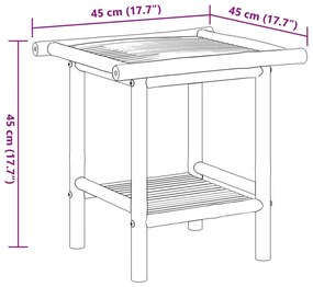 Mesa de centro 45x45x45 cm bambu