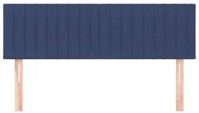Cabeceira de cama 2 pcs tecido 72x5x78/88 cm azul