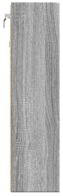 Armário vitrine 100x15x58 cm derivados de madeira cinza sonoma